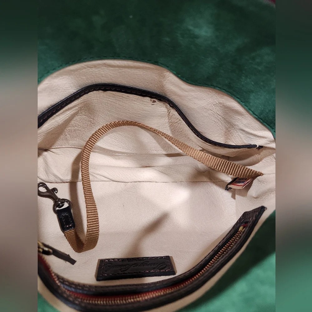 Dooney & Bourke Florentine Cameron Black Vacchetta Leather Crossbody Bag EUC!!